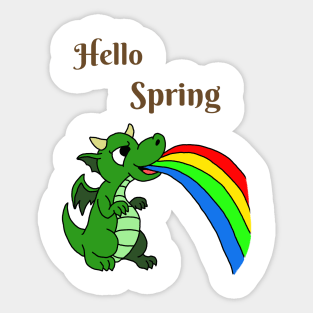 Hello spring Sticker